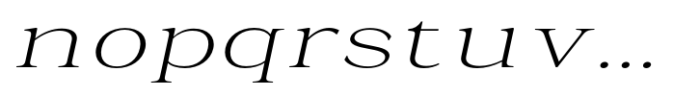 La Rochelle Extra Light Expanded Slant Font LOWERCASE
