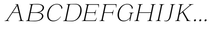 La Rochelle Extra Light Italic Font UPPERCASE