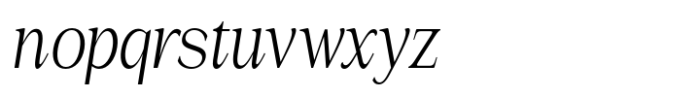 La Rochelle Light Condensed Italic Font LOWERCASE