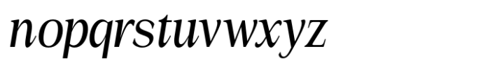La Rochelle Medium Condensed Italic Font LOWERCASE