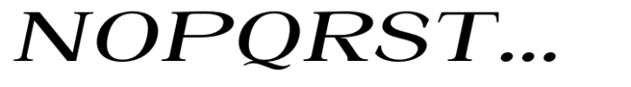 La Rochelle Medium Expanded Slant Font UPPERCASE