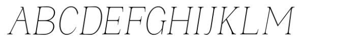 La Rochelle Thin Condensed Italic Font UPPERCASE