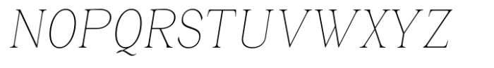 La Rochelle Thin Condensed Italic Font UPPERCASE