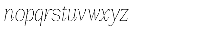 La Rochelle Thin Condensed Italic Font LOWERCASE