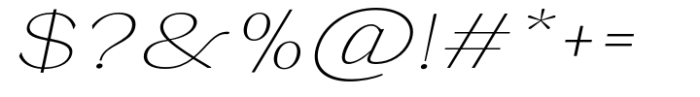 La Rochelle Thin Expanded Slant Font OTHER CHARS