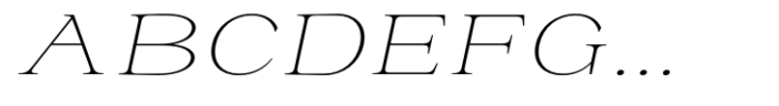 La Rochelle Thin Expanded Slant Font UPPERCASE