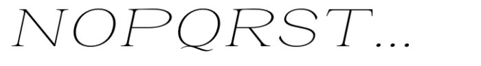 La Rochelle Thin Expanded Slant Font UPPERCASE