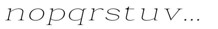 La Rochelle Thin Expanded Slant Font LOWERCASE