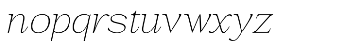 La Rochelle Thin Italic Font LOWERCASE