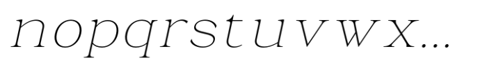 La Rochelle Thin Slant Font LOWERCASE