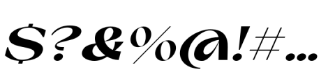 La Volicia Black Italic Font OTHER CHARS