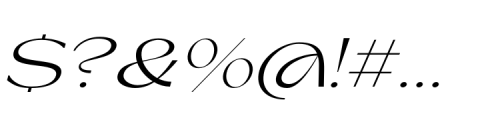 La Volicia Regular Italic Font OTHER CHARS