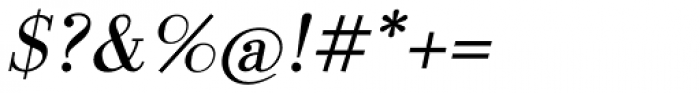 LaBodoni Plain Italic Font OTHER CHARS