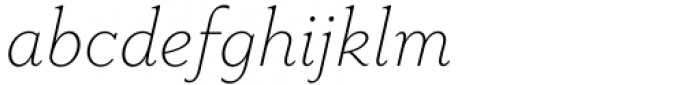 LaFarge Thin Italic Font LOWERCASE