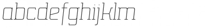 Lab Slab Pro Thin Italic Font LOWERCASE