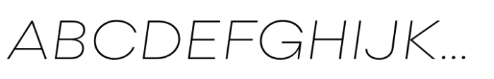 Lader Extended ExLight Italic Font UPPERCASE