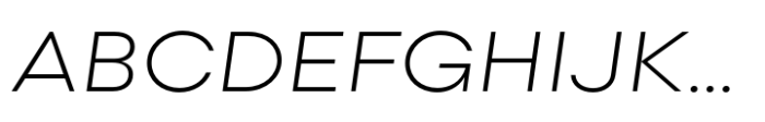 Lader Extended Light Italic Font UPPERCASE