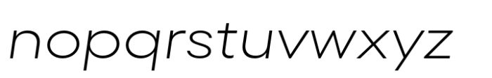 Lader Extended Light Italic Font LOWERCASE