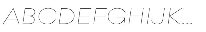 Lader Extended Thin Italic Font UPPERCASE