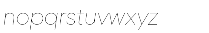 Lader Thin Italic Font LOWERCASE