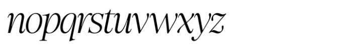 Ladinta Extra Light Italic Font LOWERCASE