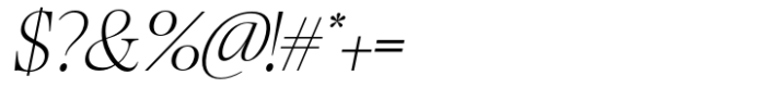 Ladinta Thin Italic Font OTHER CHARS