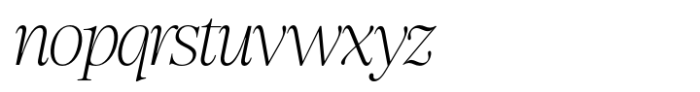 Ladinta Thin Italic Font LOWERCASE