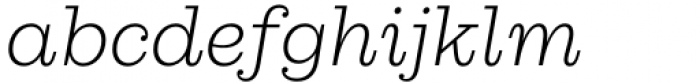 Lagom Extralight Italic Font LOWERCASE