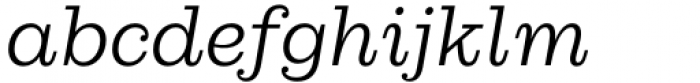 Lagom Light Italic Font LOWERCASE