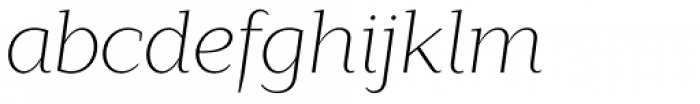 Lagu Serif Extra Light Italic Font LOWERCASE