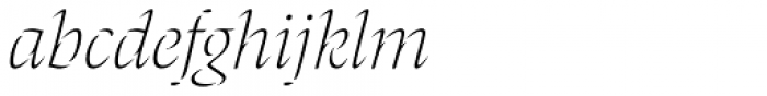 Laima Hairline Italic Font LOWERCASE