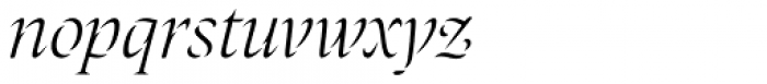 Laima Thin Italic Font LOWERCASE