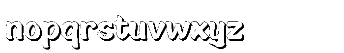Lakon Rokum Shadow Font LOWERCASE
