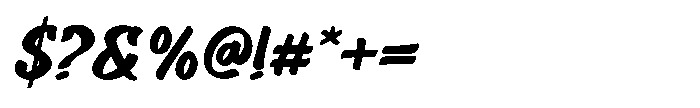 Lakon Rokum Slant Font OTHER CHARS