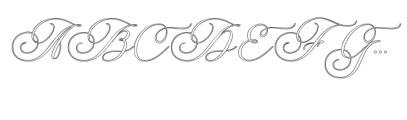 Lamborghini Script Outline . Font UPPERCASE