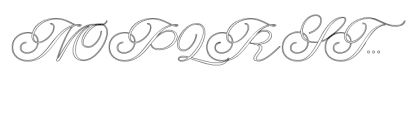 Lamborghini Script Outline . Font UPPERCASE