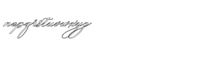 Lamborghini Script Outline,Slant Font LOWERCASE