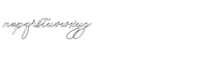Lamborghini Script Outline . Font LOWERCASE