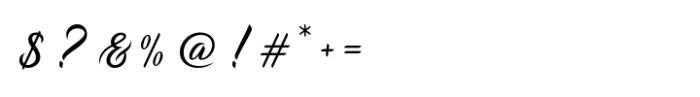 Lancenia Regular Font OTHER CHARS
