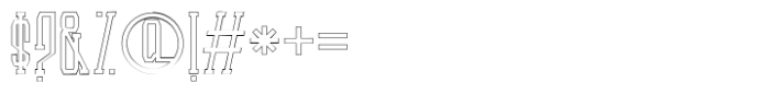 Landeuh  Outline Font OTHER CHARS