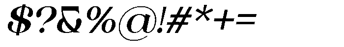 Landmark Models Italic Font OTHER CHARS
