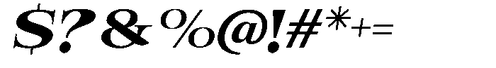 Landmine Oblique Font OTHER CHARS