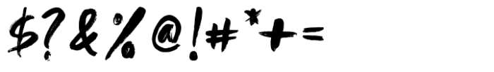 Landsinner Brush Font OTHER CHARS