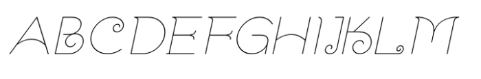 Lanka Curves Light Italic Font UPPERCASE