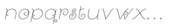 Lanka Curves Light Italic Font LOWERCASE