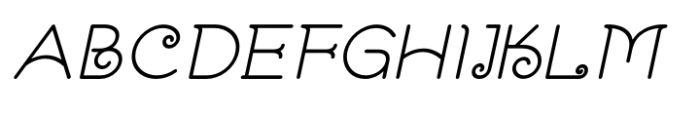 Lanka Curves Regular Italic Font UPPERCASE