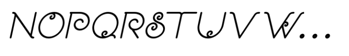 Lanka Curves Regular Italic Font UPPERCASE