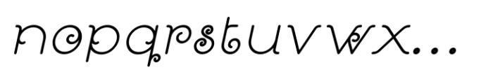 Lanka Curves Regular Italic Font LOWERCASE