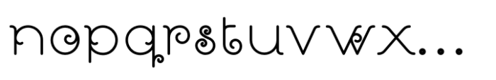 Lanka Curves Regular Font LOWERCASE