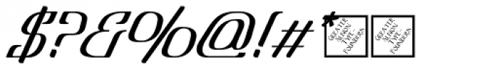 Lanvier Double Oblique Font OTHER CHARS